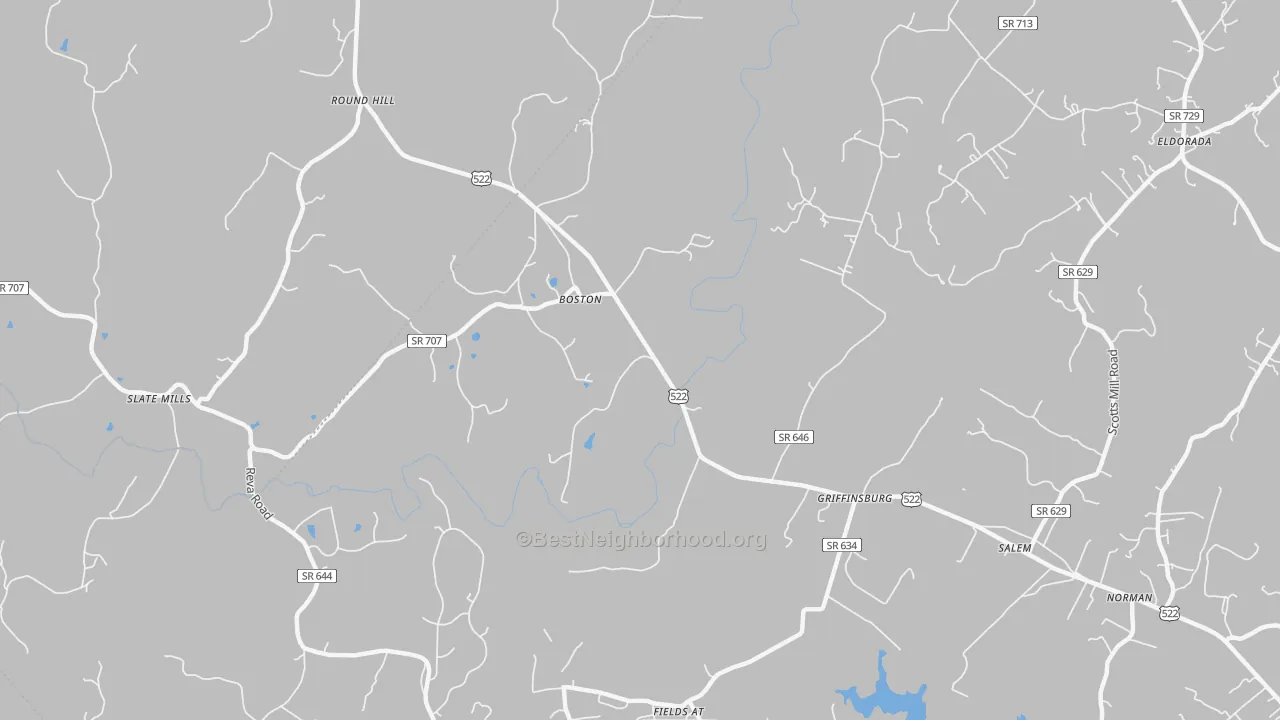 Transit Grade map of 22713, VA