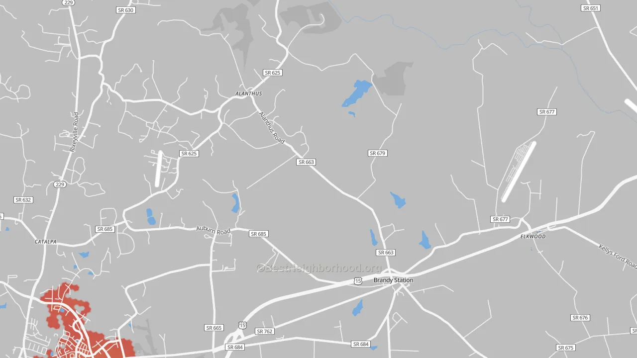 Transit Grade map of 22714, VA