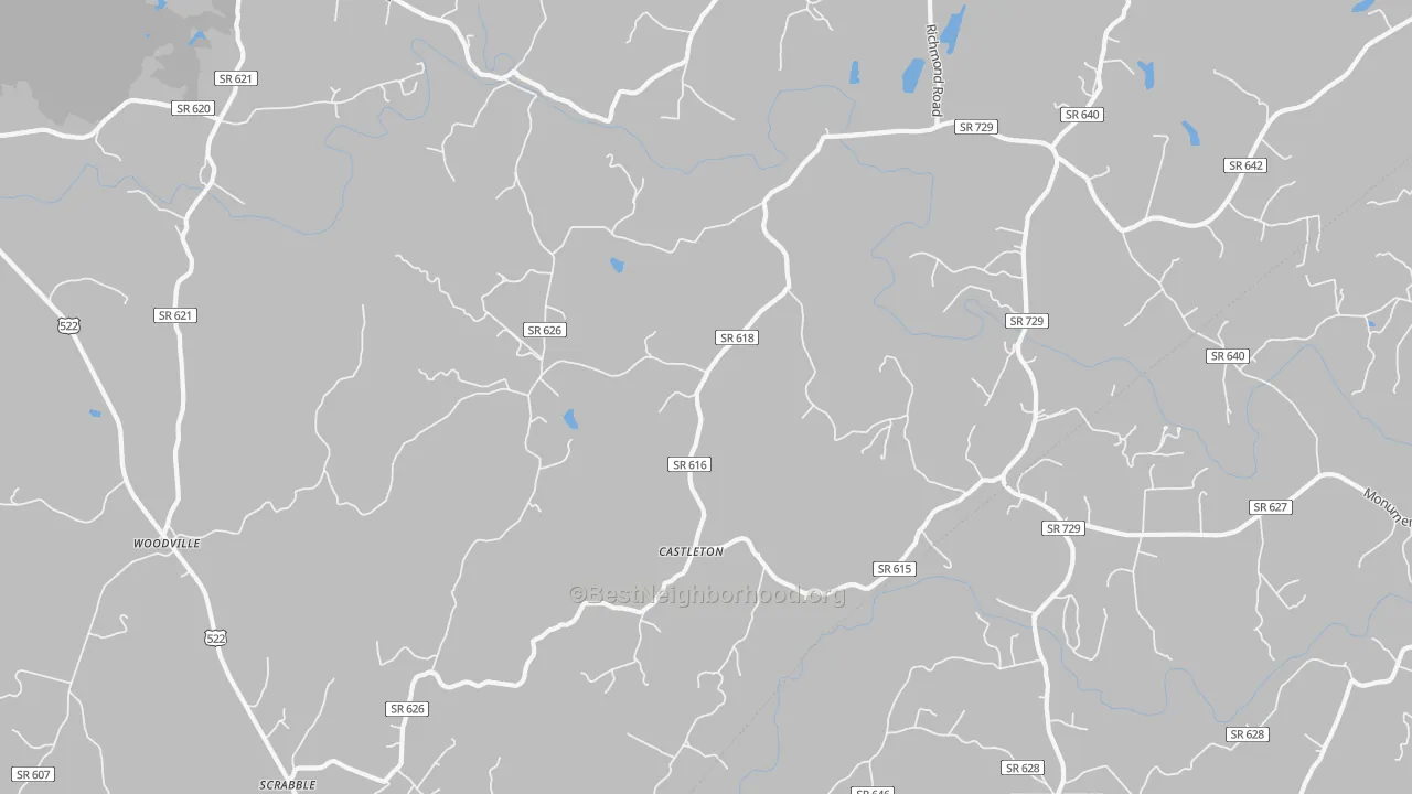 Transit Grade map of 22716, VA
