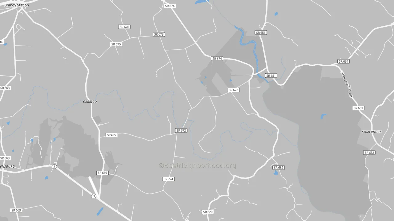 Transit Grade map of 22718, VA