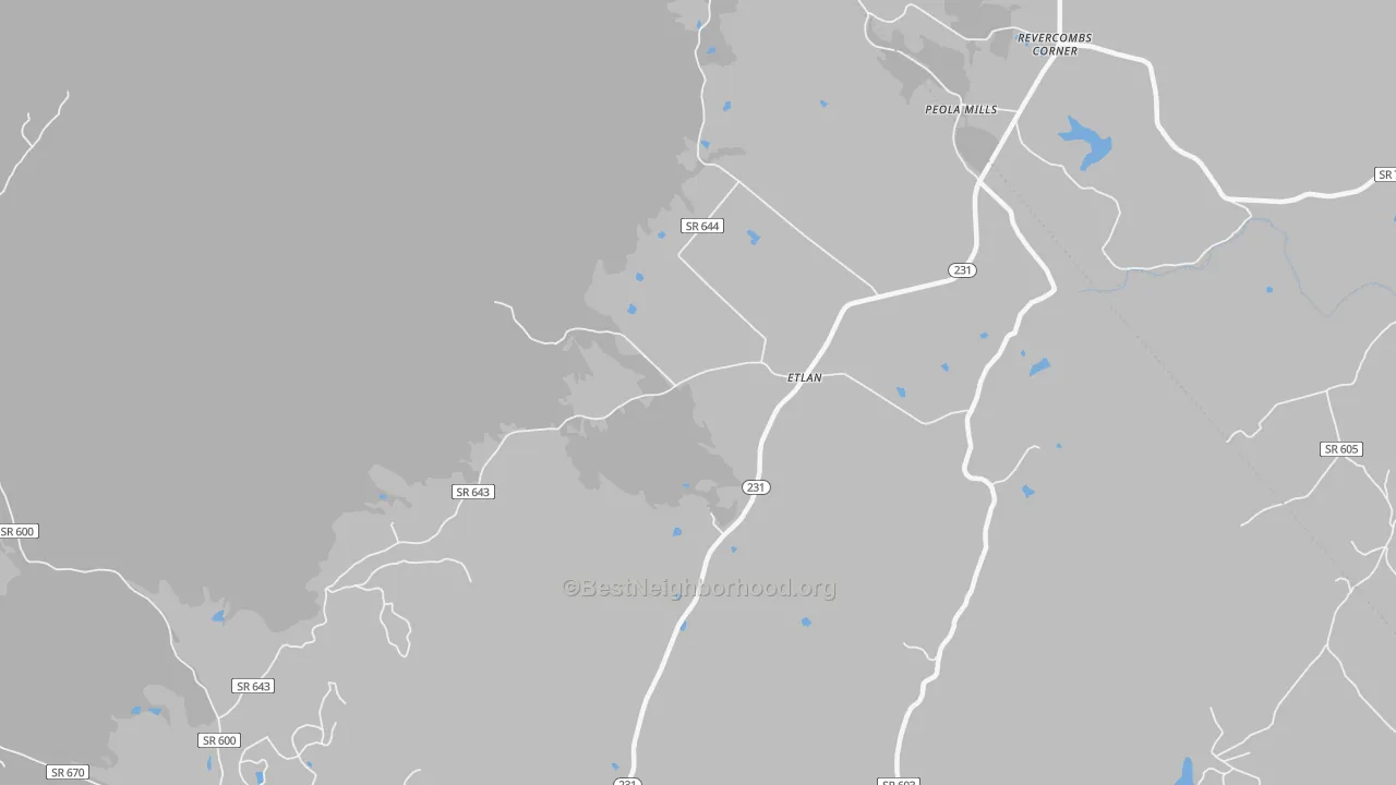 Transit Grade map of 22719, VA