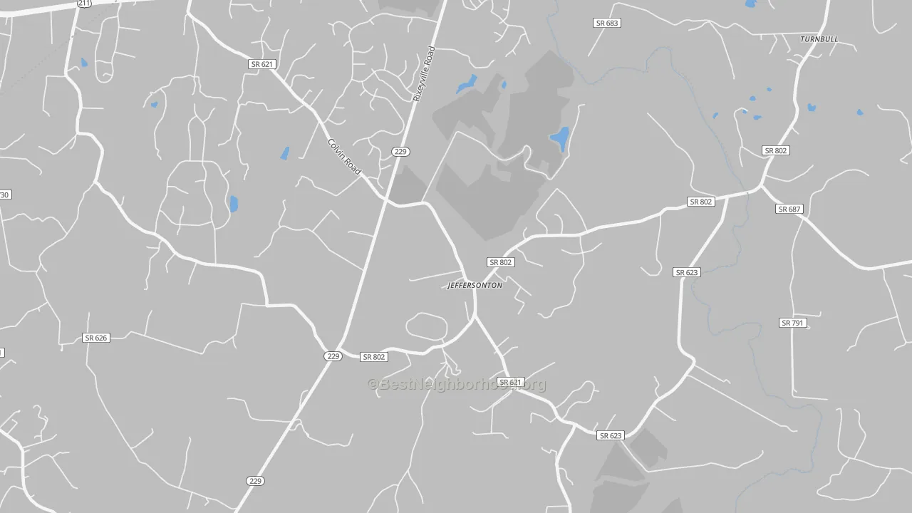 Transit Grade map of 22724, VA