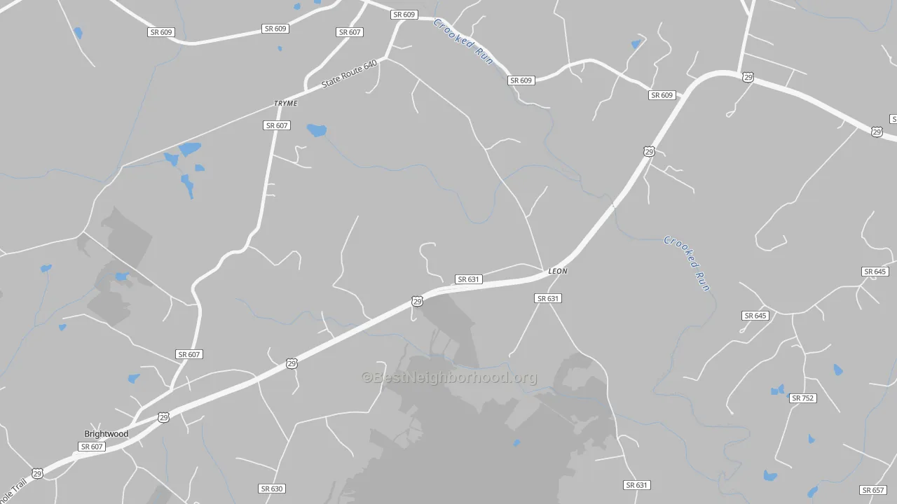 Transit Grade map of 22725, VA