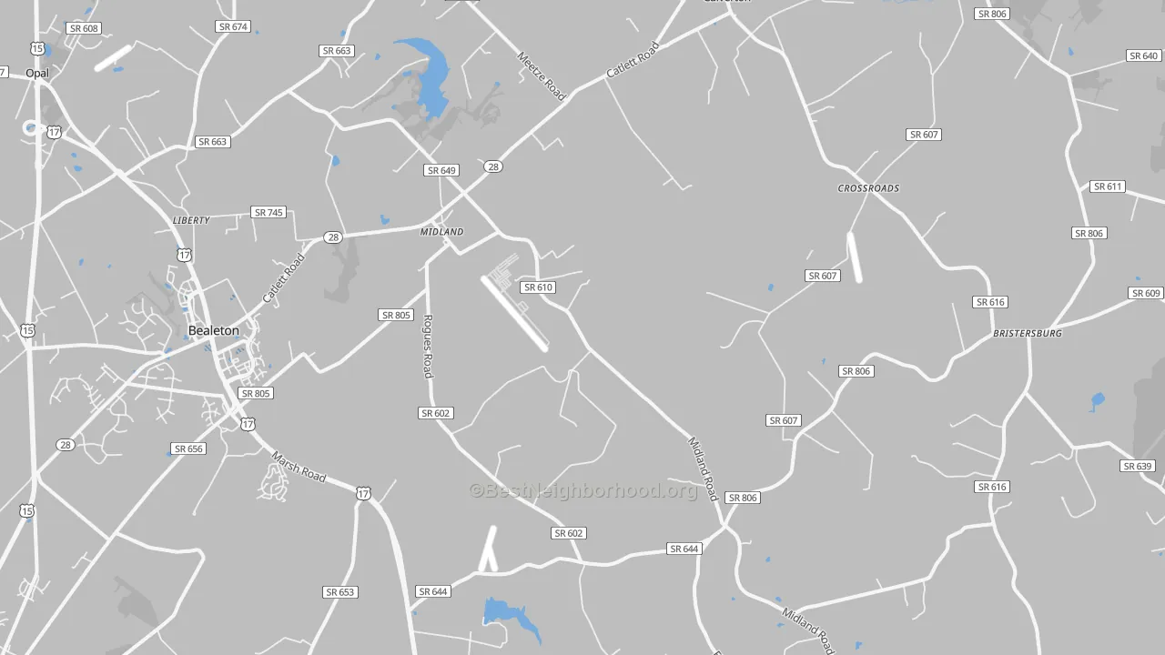 Transit Grade map of 22728, VA