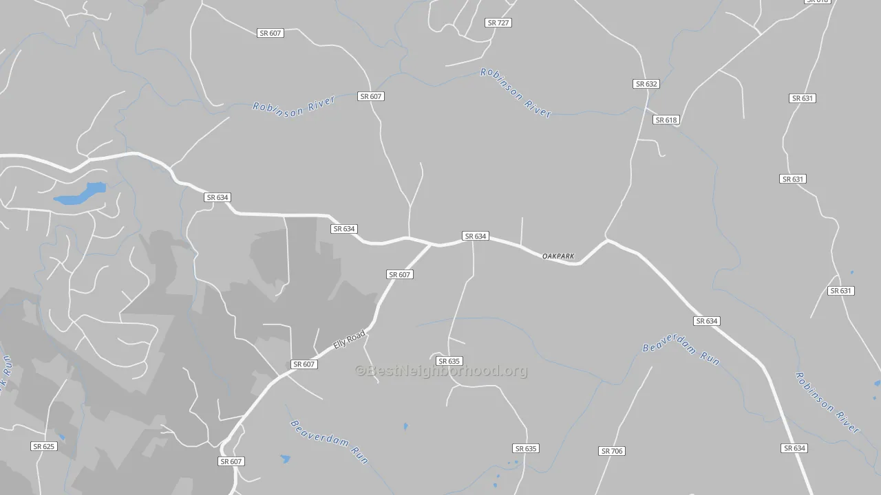 Transit Grade map of 22730, VA