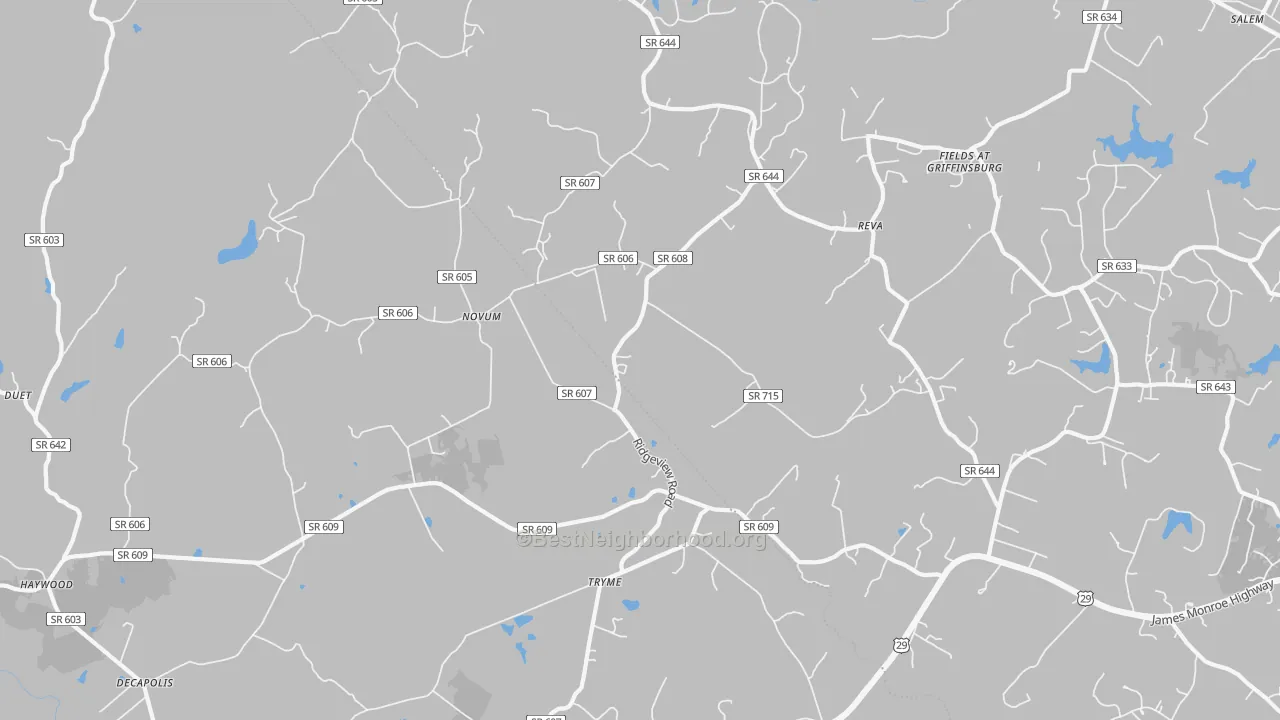Transit Grade map of 22735, VA
