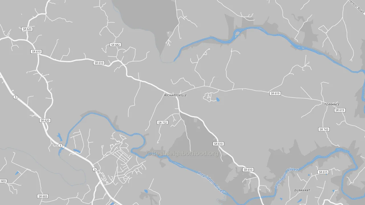 Transit Grade map of 22736, VA