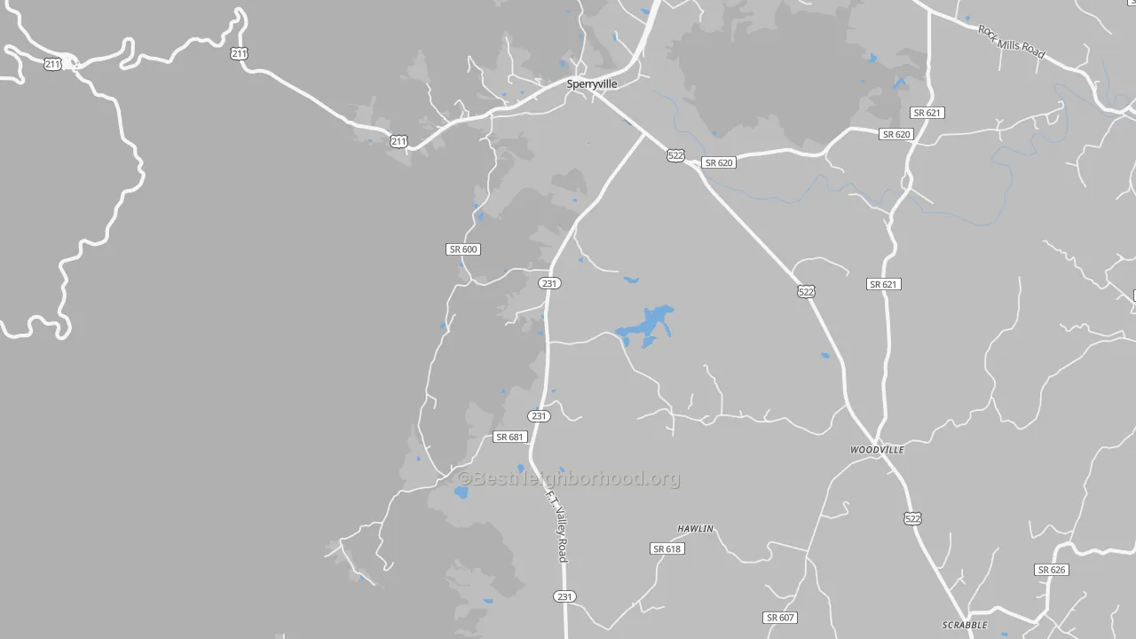 Transit Grade map of 22740, VA