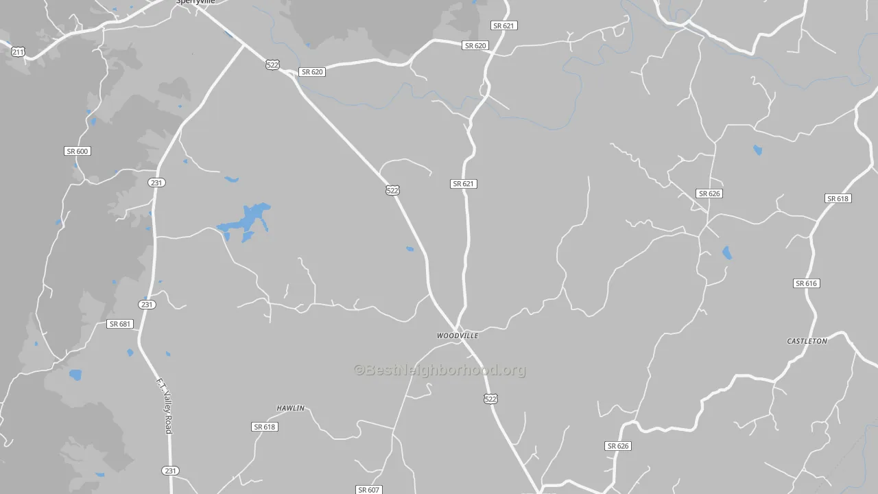 Transit Grade map of 22749, VA