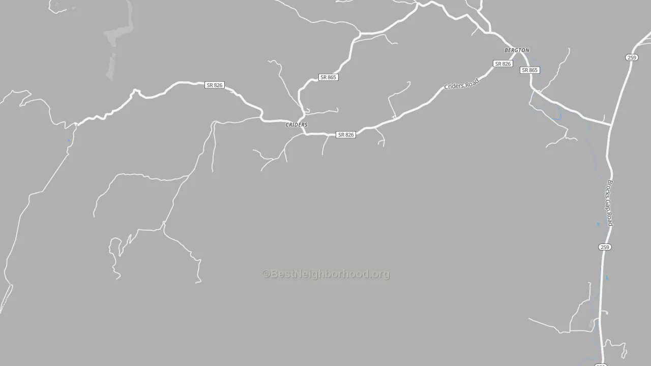Transit Grade map of 22820, VA