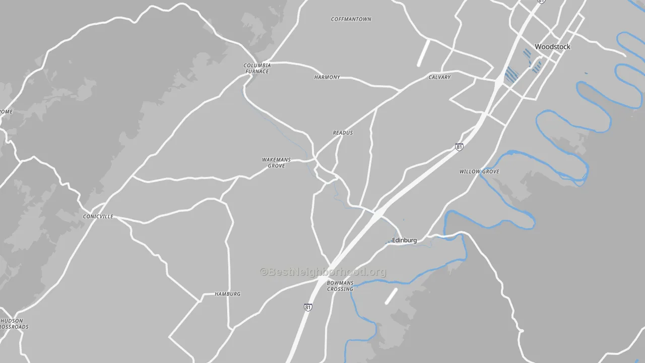 Transit Grade map of 22824, VA