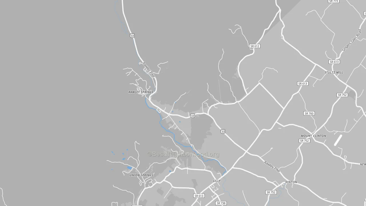 Transit Grade map of 22831, VA