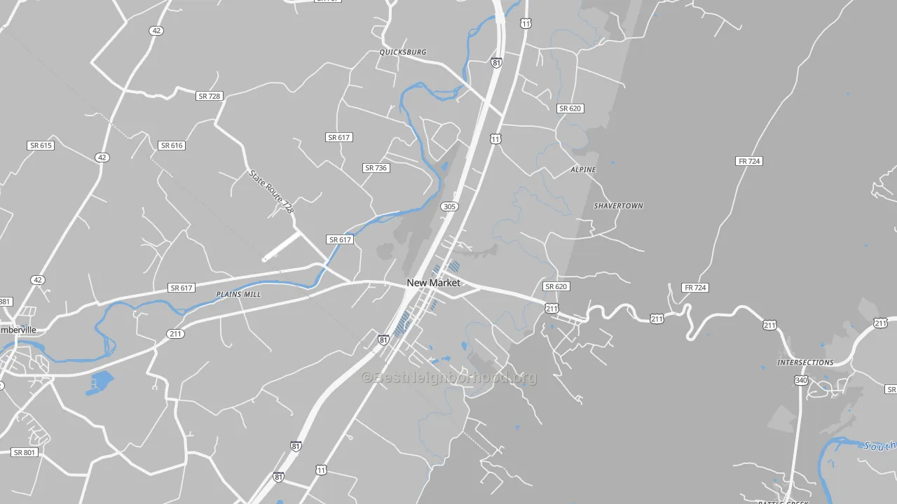 Transit Grade map of 22844, VA