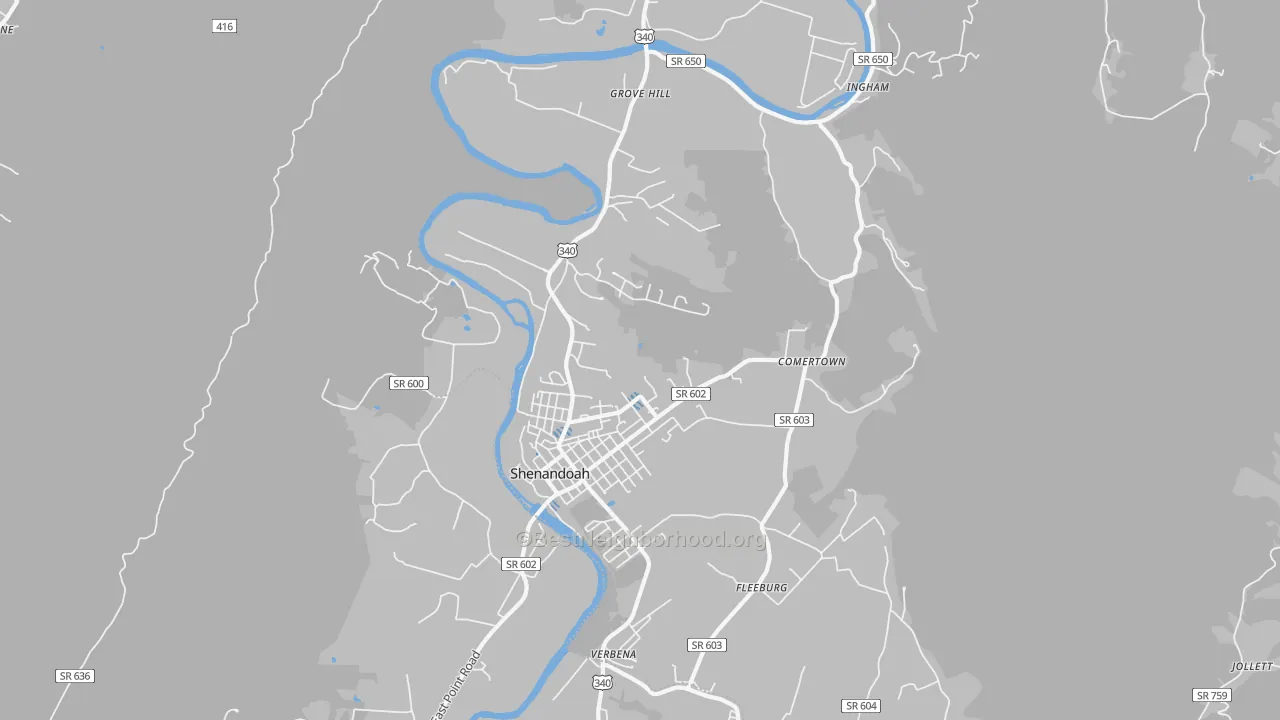 Transit Grade map of 22849, VA