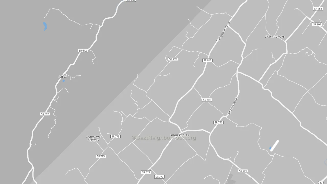 Transit Grade map of 22850, VA