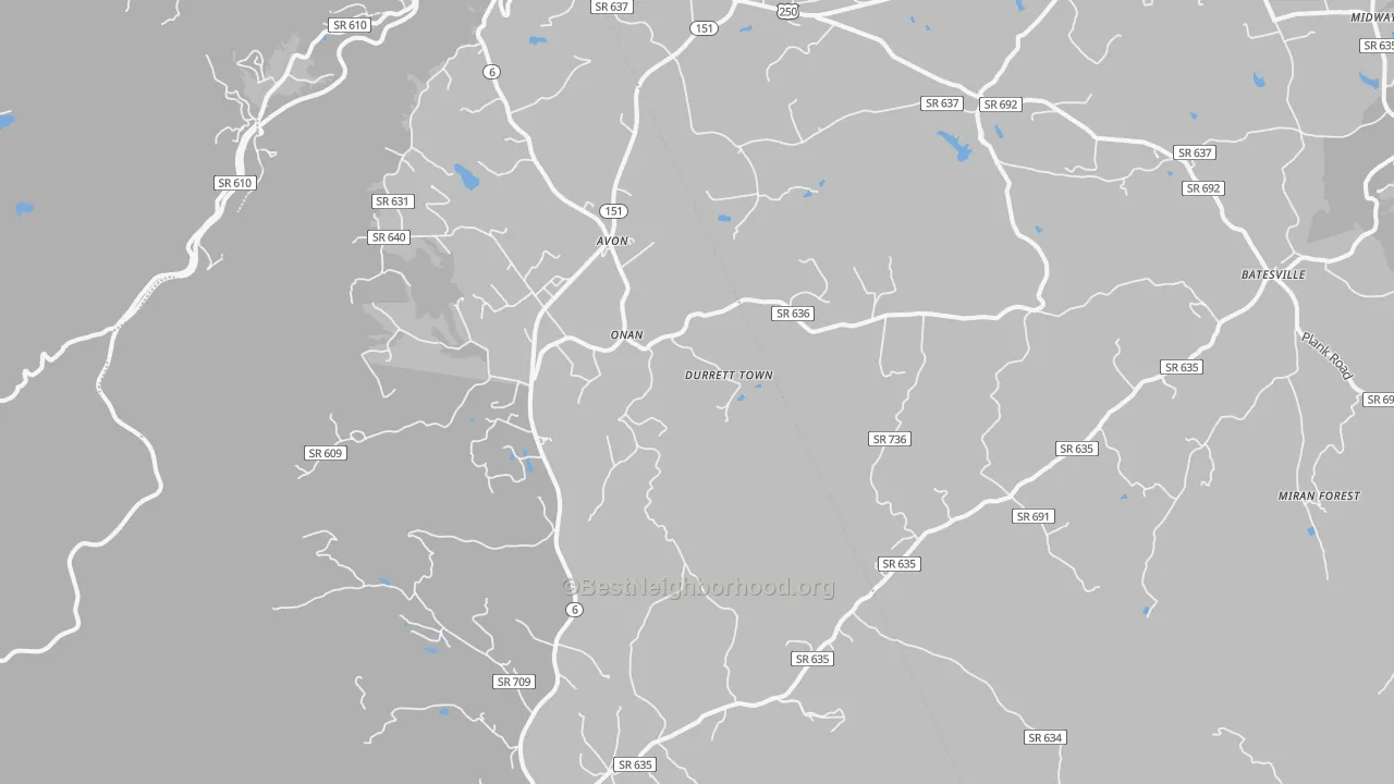 Transit Grade map of 22920, VA