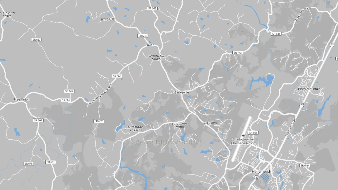 Transit Grade map of 22936, VA