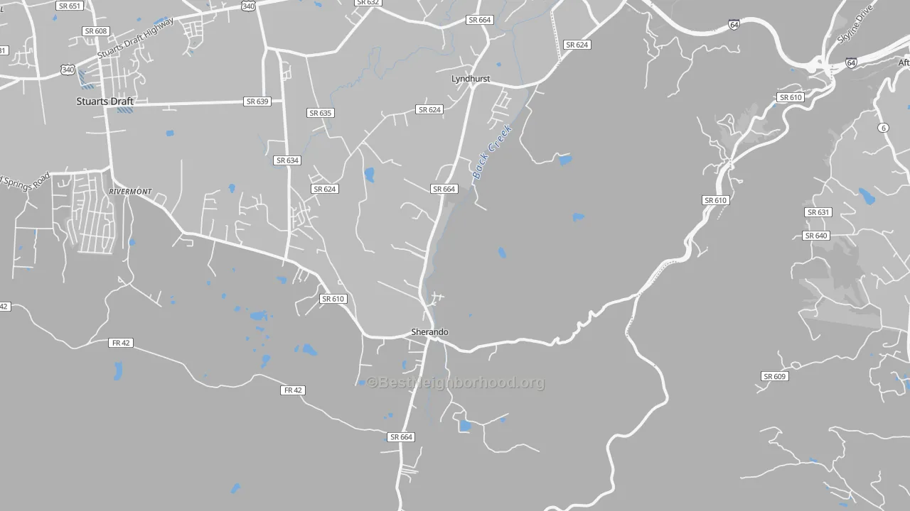Transit Grade map of 22952, VA