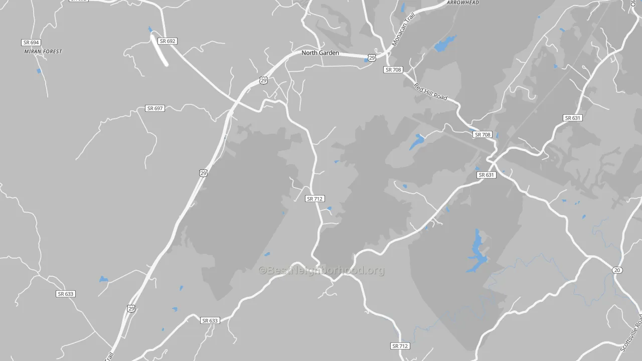 Transit Grade map of 22959, VA