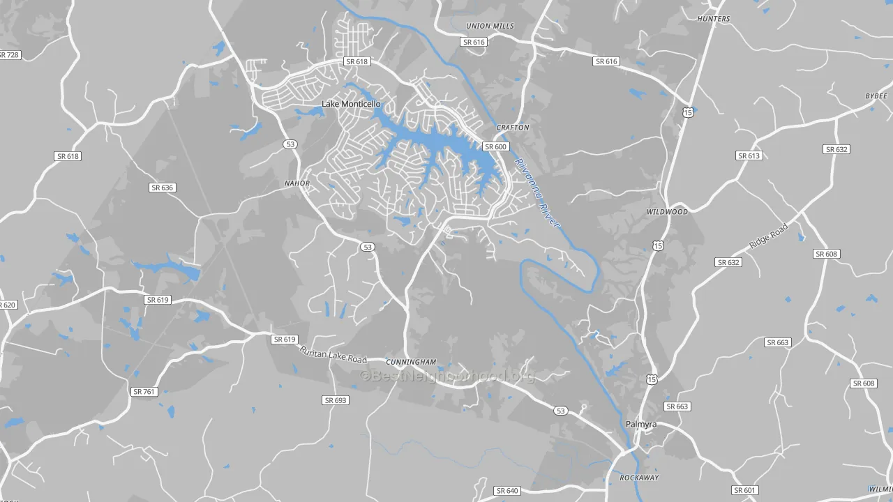 Transit Grade map of 22963, VA