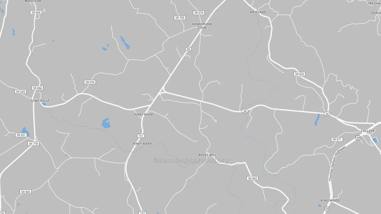 Transit Grade map of 22964, VA