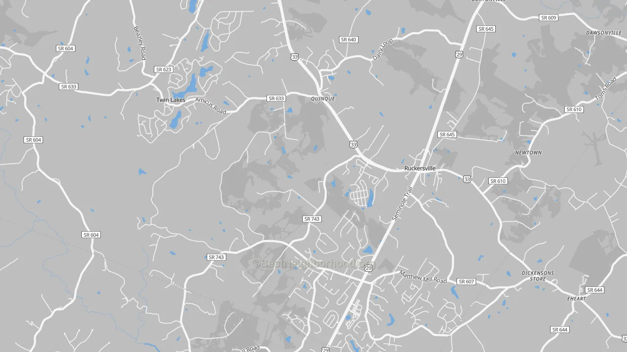 Transit Grade map of 22968, VA