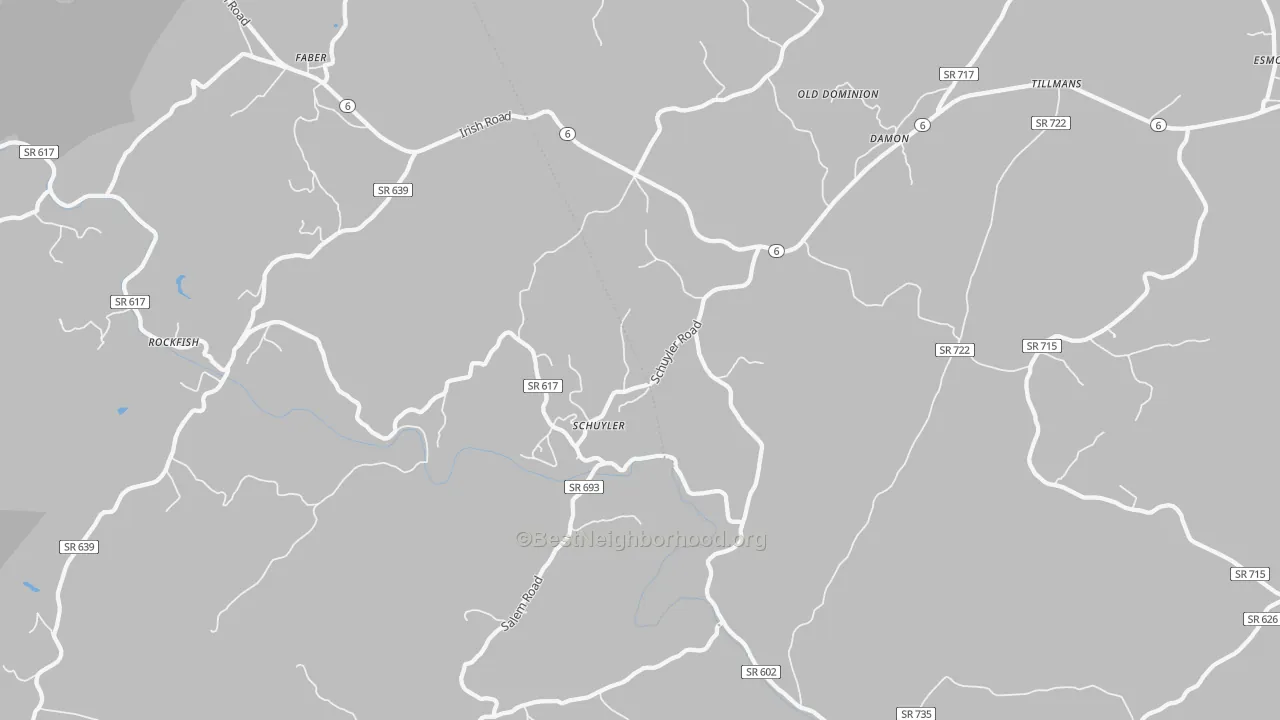 Transit Grade map of 22969, VA