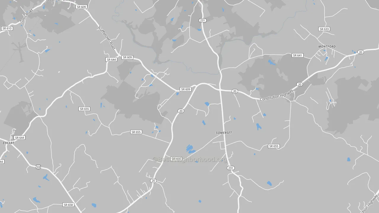 Transit Grade map of 22972, VA