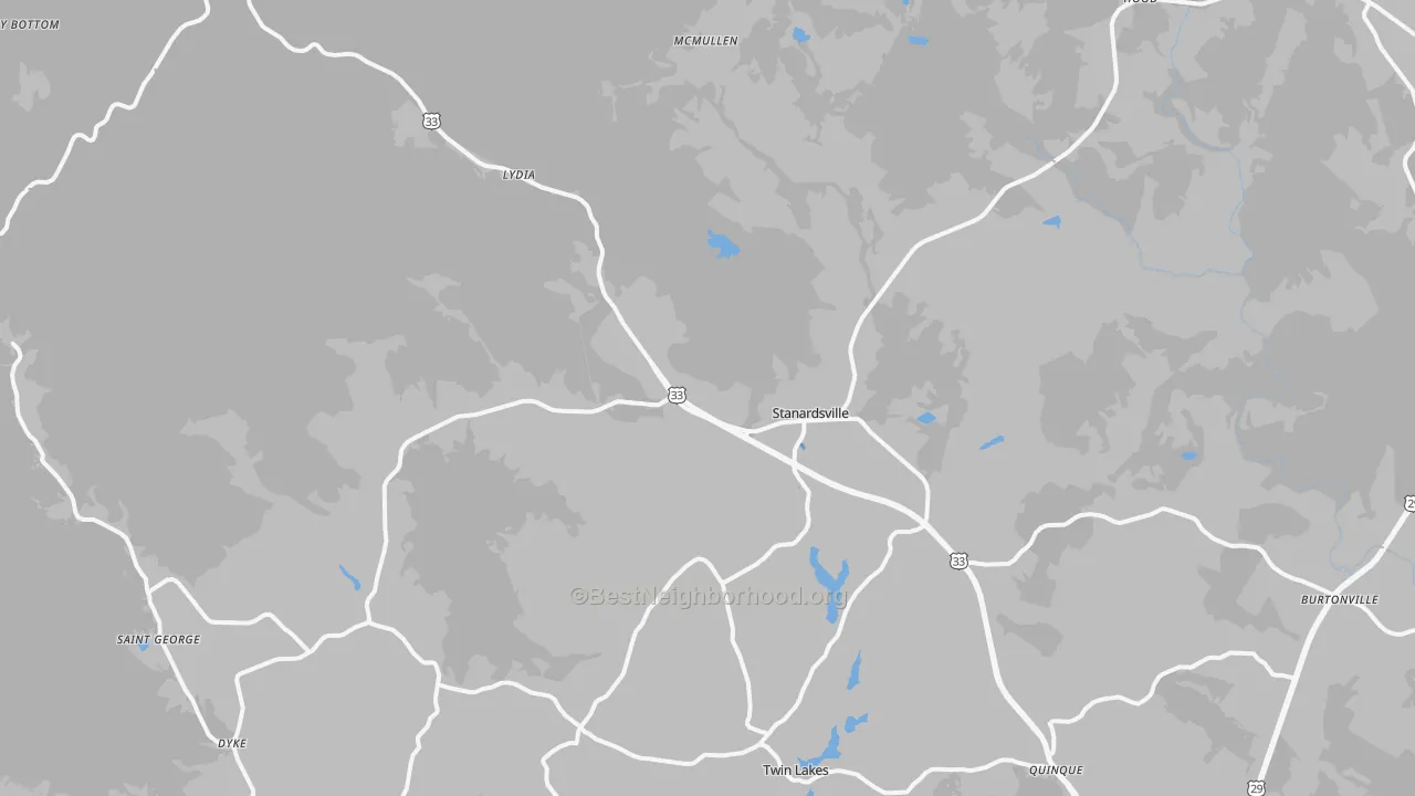 Transit Grade map of 22973, VA