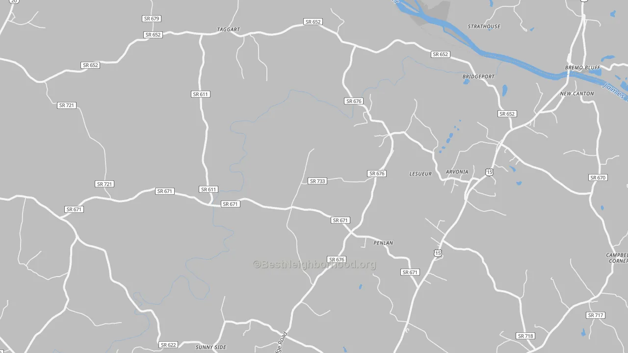 Transit Grade map of 23004, VA