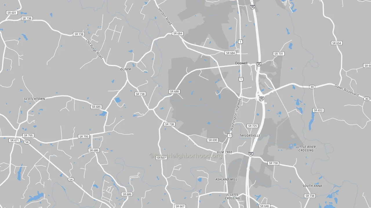 Transit Grade map of 23047, VA
