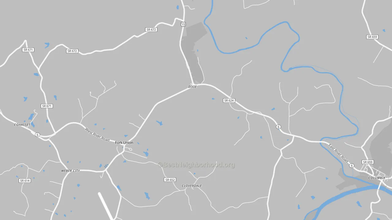 Transit Grade map of 23055, VA