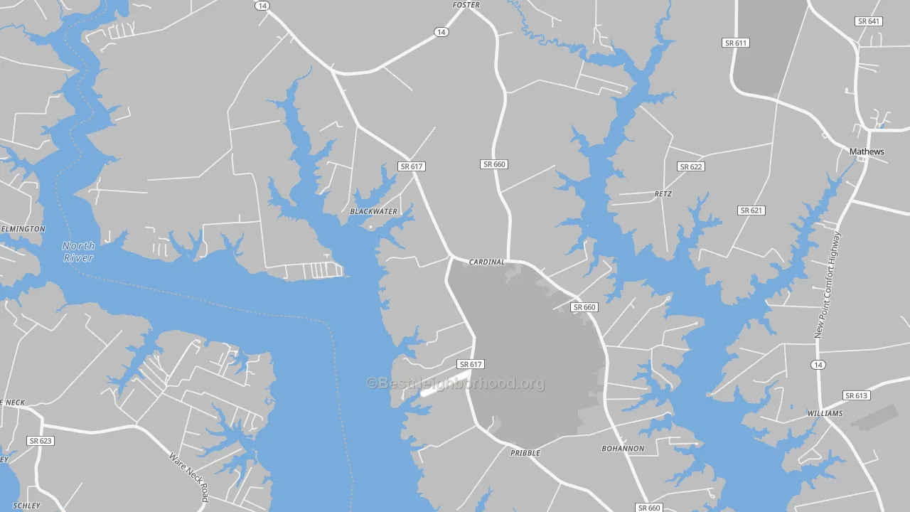 Transit Grade map of 23056, VA