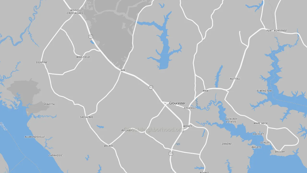 Transit Grade map of 23061, VA