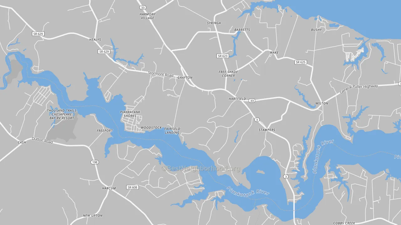 Transit Grade map of 23071, VA