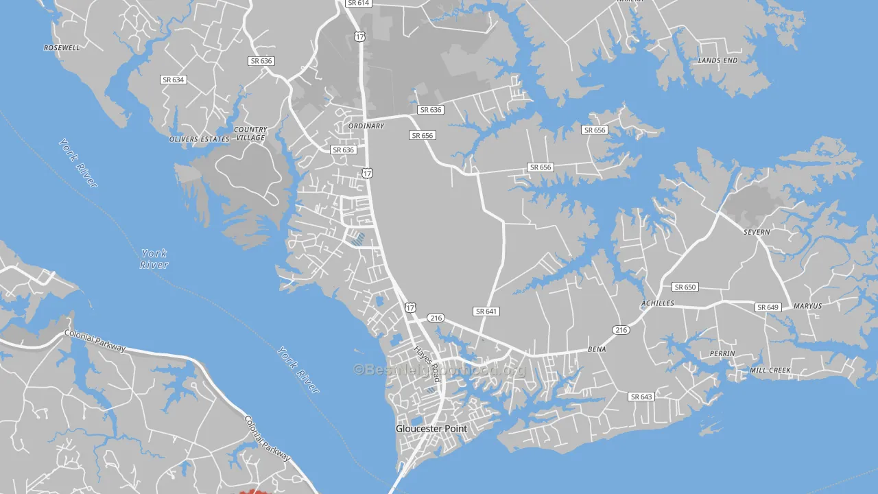 Transit Grade map of 23072, VA