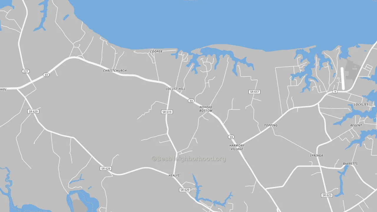 Transit Grade map of 23092, VA