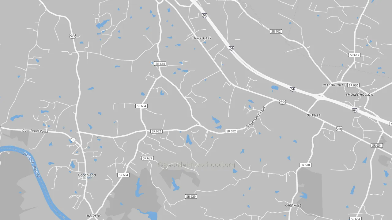 Transit Grade map of 23102, VA