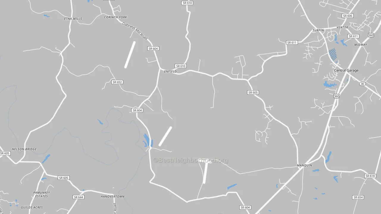 Transit Grade map of 23106, VA