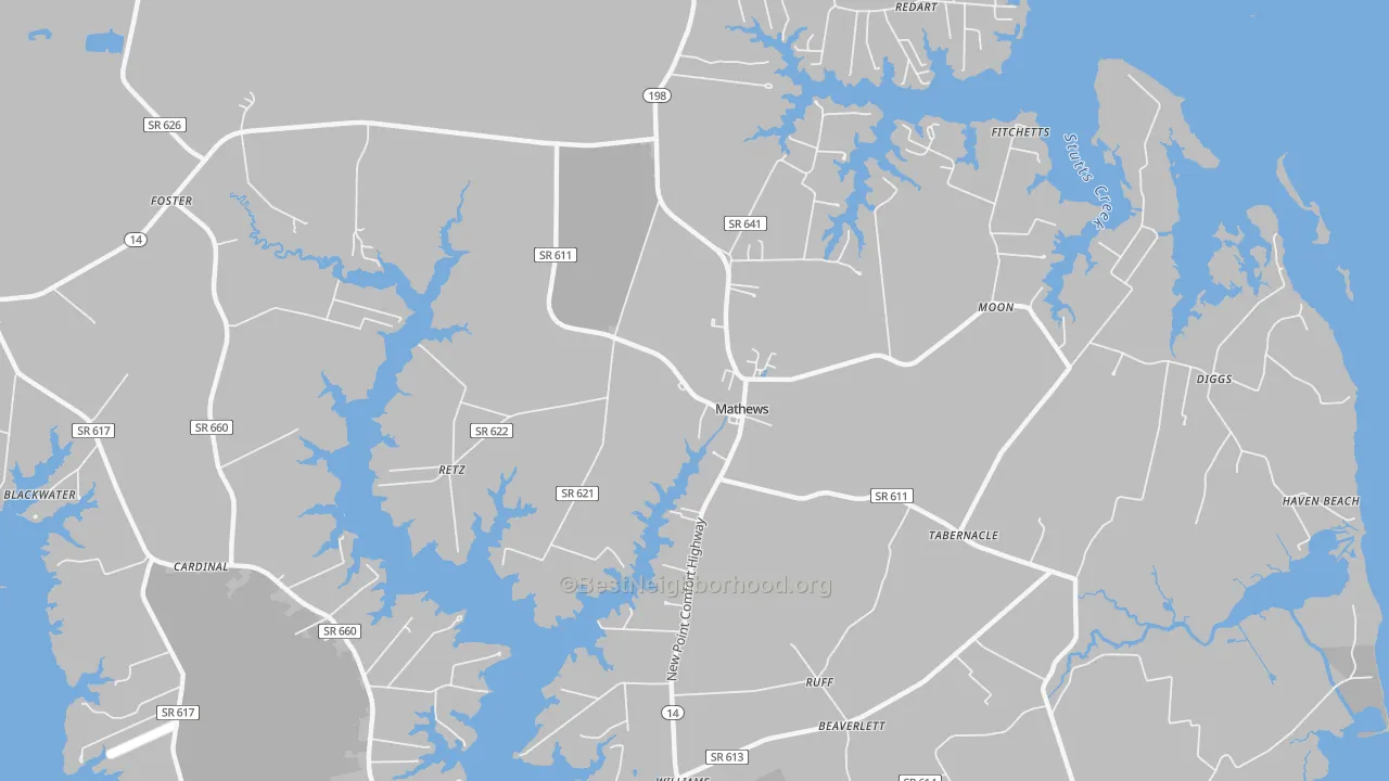Transit Grade map of 23109, VA