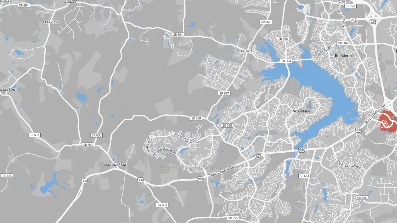 Transit Grade map of 23120, VA