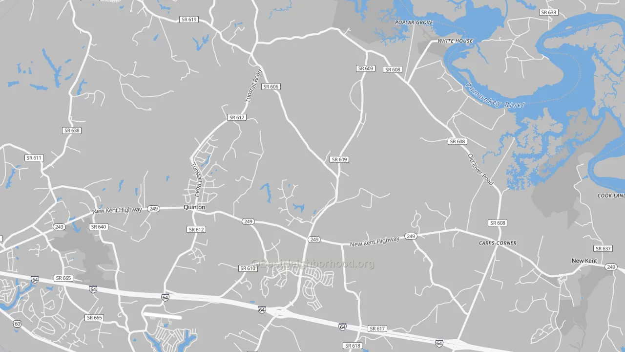 Transit Grade map of 23124, VA