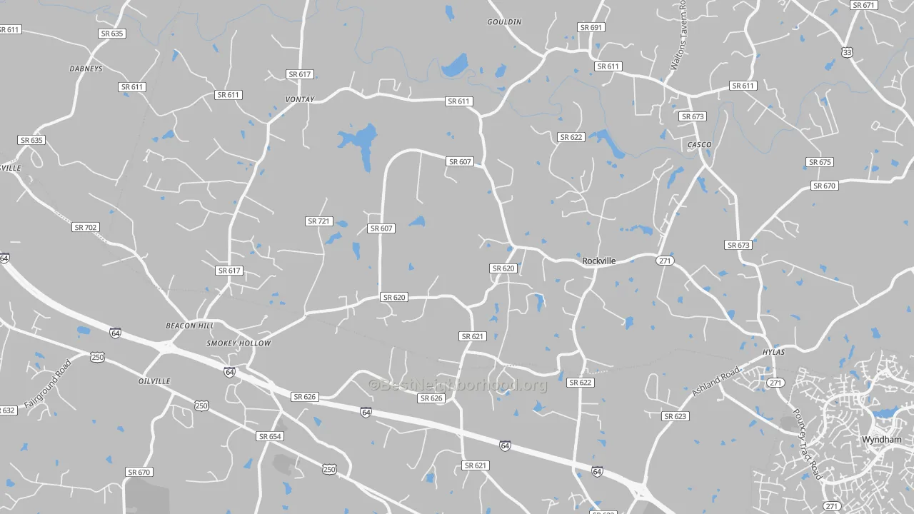Transit Grade map of 23146, VA