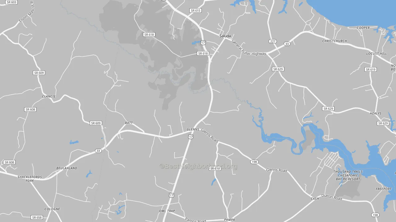 Transit Grade map of 23149, VA