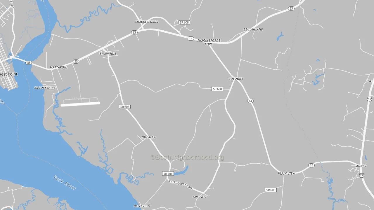 Transit Grade map of 23156, VA