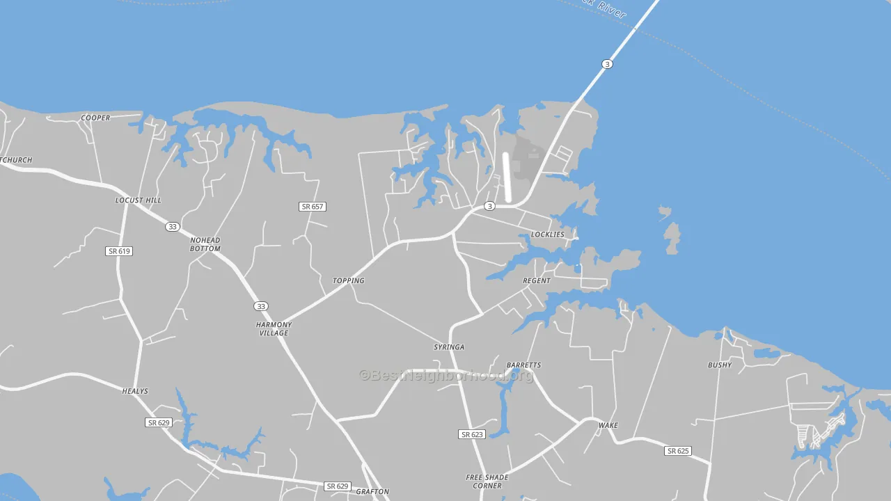 Transit Grade map of 23169, VA