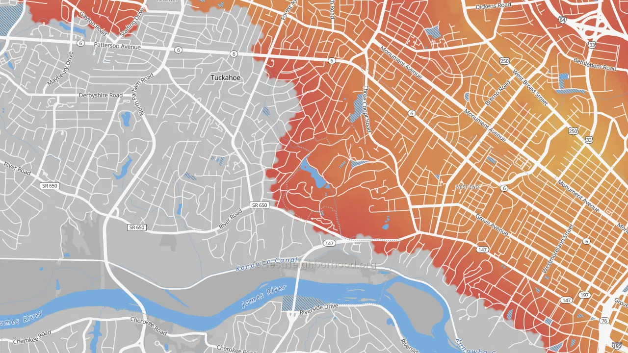 Transit Grade map of 23173, VA