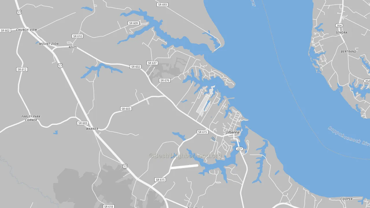 Transit Grade map of 23175, VA