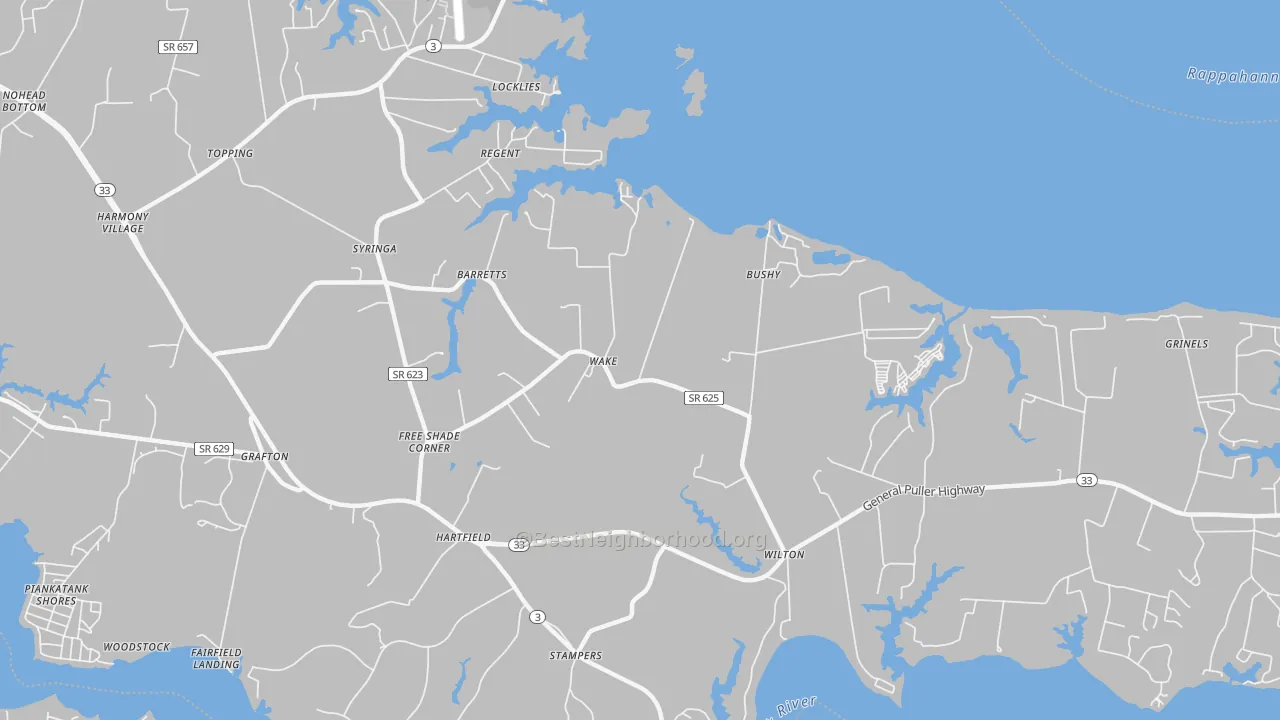 Transit Grade map of 23176, VA