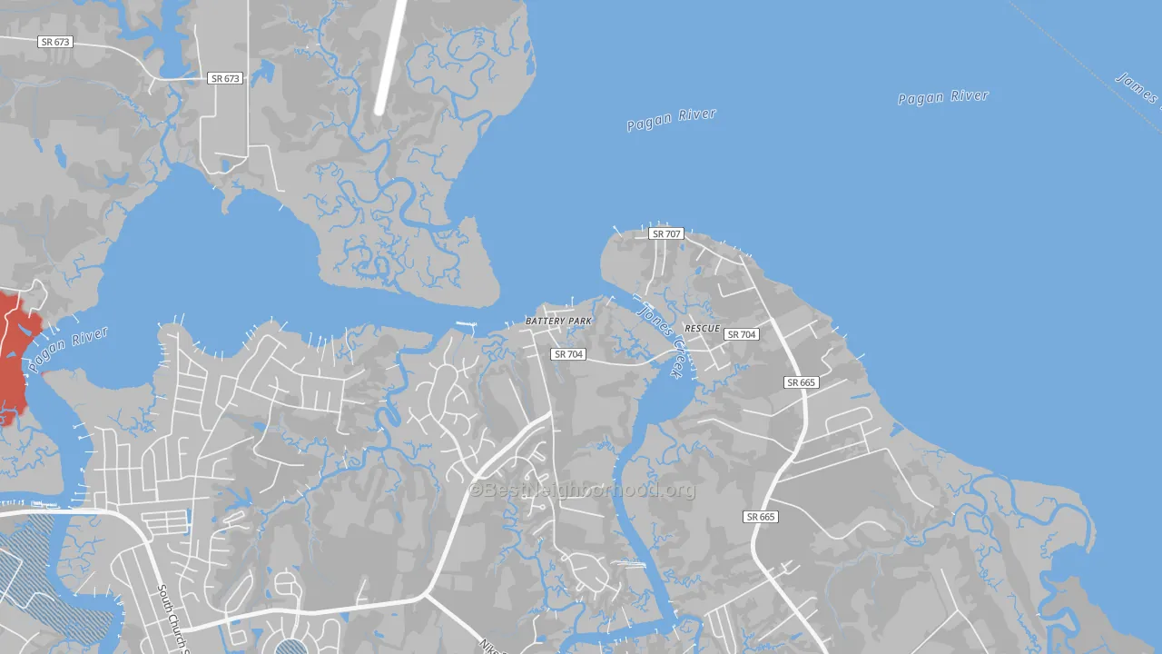 Transit Grade map of 23304, VA